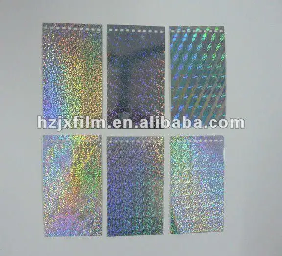 Hologram ısı transferi vinil/ısı transferi polyester film/BOPP termal lazer laminasyon filmi 30mic