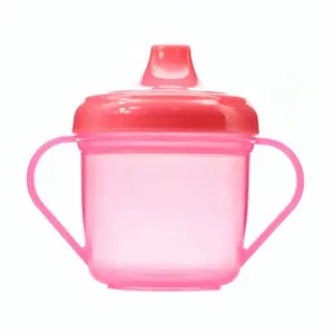 Wholesale BPA Free baby training cups/water bottle with juice soother and handle