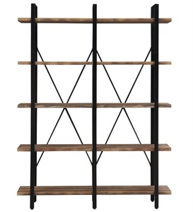 Libreria Aperta a 5 Ripiani Extra Large, Scaffale <span class=keywords><strong>Vintage</strong></span> Industriale, Grandi Mensole per Esposizione in Casa e Ufficio - Product Image 1