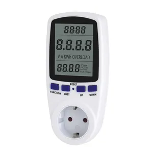 Compteur d'énergie numérique intelligent LCD monophasé avec prise EU <span class=keywords><strong>pour</strong></span> la maison, moniteur d'énergie solaire <span class=keywords><strong>pour</strong></span> la consommation d'électricité, wattmètre - Product Image 1