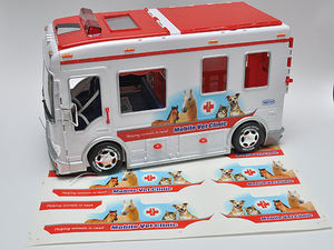 Mô Hình Đồ Chơi Xe Mô Hình Xe Buýt Tùy Chỉnh Dán Màn Hình In Ấn Decal Chuyển Nước Cơ Sở Giấy Màu Xanh Kích Thước 317*228Mm - Product Image 6