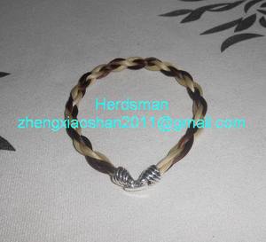 Bracelets de cheveux de <span class=keywords><strong>cheval</strong></span> naturels faits à la main, bijoux, boucles d'oreilles et collier en poils de <span class=keywords><strong>cheval</strong></span> réels avec fermoirs en acier inoxydable - Product Image 3