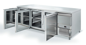 Refrigerador de calidad superior, <span class=keywords><strong>4</strong></span> <span class=keywords><strong>puertas</strong></span>, nevera comercial, cocina, bajo encimera, <span class=keywords><strong>armario</strong></span> - Product Image 5