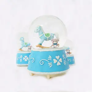 Изготовленный на заказ волшебный шар-качалка, снежный шар, стеклянный Водяной Шар из полимерного материала для украшения дома и музыкальной тематической модели
