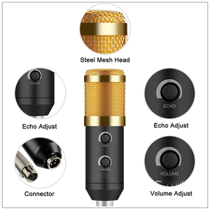 Microphone USB à condensateur BM 900, cardioïde, <span class=keywords><strong>en</strong></span> métal, pour studio, avec support de microphone de bureau, trépied pour ordinateur, karaoké, PC sans fil, version améliorée du BM 800 - Product Image 3