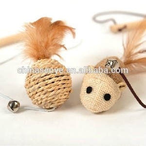 Toy play set toothpick and fish with Bell connected with rope <span class=keywords><strong>cat</strong></span> Pet - Product Image 1