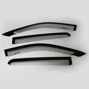 Silver weather car BT-50 window visor wind guard shield deflector for Mazda BT50 2012XT XTR GT Pickup Accessories