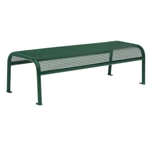 Mobili di strada Termoplastico rivestimento Ampliato verde Della Maglia del Metallo panchina giardino esterno banchi posti a sedere parco backless panchina