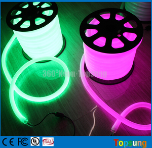 Lumière ronde <span class=keywords><strong>LED</strong></span> rose de 25 mm, lumière <span class=keywords><strong>LED</strong></span> flexible néon à 360 degrés, rouge, jaune, <span class=keywords><strong>bleu</strong></span>, vert, blanc - Product Image 6