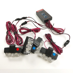 Đèn Cảnh Báo Khẩn Cấp Ô Tô Xe Tải Xe Tải Màu Xanh Dương Trắng Hổ Phách 12V 4X2LED Dễ Lắp Đặt Đèn Nhấp Nháy LED Lưới Tản Nhiệt - Product Image 3