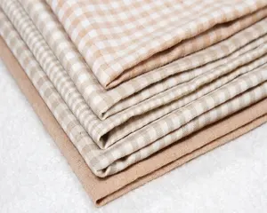organic natural color cotton plain woven fabric