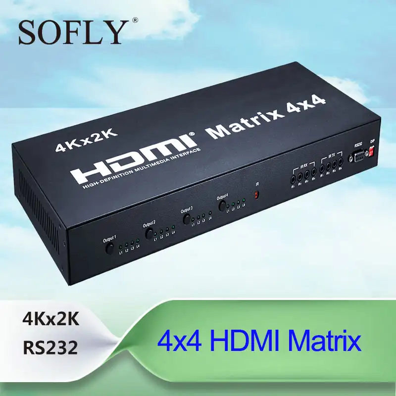 HDMI 4x4 Matrix Switcher/Extender über einzel Cat5e/6 mit EDID