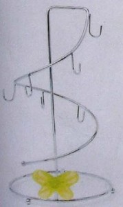 Delicate Kitchen Table Silver Metal <b>Mug</b> <b>Tree</b> Stand - Product Image 5