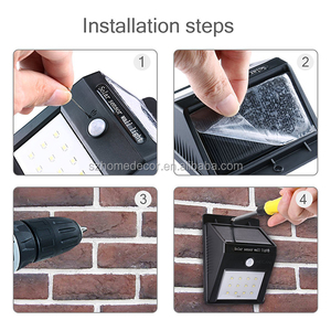 Portátil <span class=keywords><strong>4</strong></span> W sistema <span class=keywords><strong>de</strong></span> iluminación solar <span class=keywords><strong>para</strong></span> la iluminación del hogar con 12 LED sensor movimiento iluminación - Product Image 3