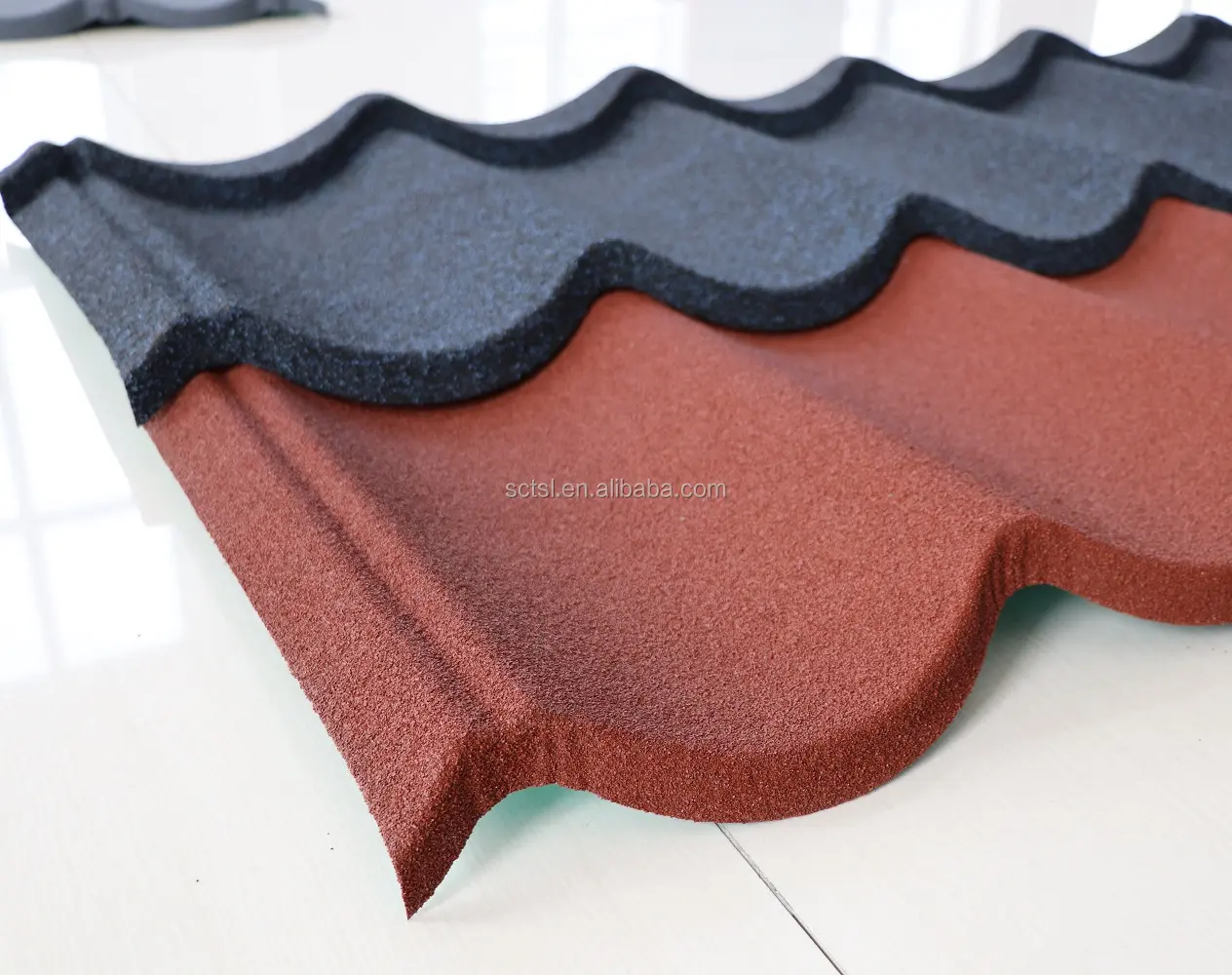 New Type Popular Stone coated metal steel roof tile zinc roofing material tiles for building