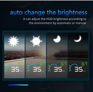 Projecteur de compteur de vitesse numérique de 4 pouces D3000 OBD2 HUD pour voiture, affichage tête haute, clé de voiture intelligente compatible avec les voitures universelles - Product Image 4