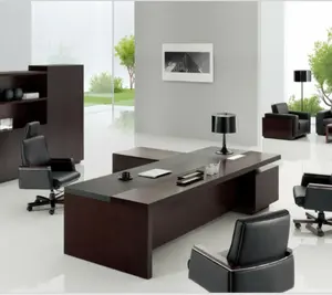 Haut de gamme luxe escritorio de oficina meubles L forme design fort mobilier de bureau maison exécutif patron bureau bureau
