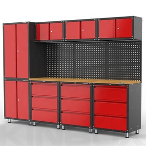 Kinbox 12 Pieces Garage Organization & Shelving Tool Chest Storage Cabinet for Garage