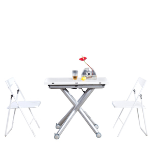 <span class=keywords><strong>Tavolo</strong></span> da Pranzo Pieghevole <span class=keywords><strong>Salvaspazio</strong></span> Gomlden <span class=keywords><strong>Design</strong></span> Italiano, Set con Tavolino da Caffè Regolabile in Altezza - Product Image 4