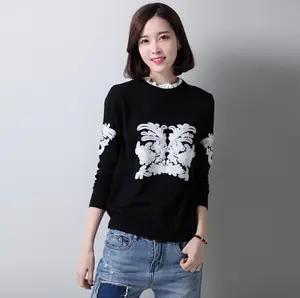 Stylish Cotton Đen In Cô Gái Phụ Nữ Hoodies, Thiết Kế Mới Áo Hình Ảnh