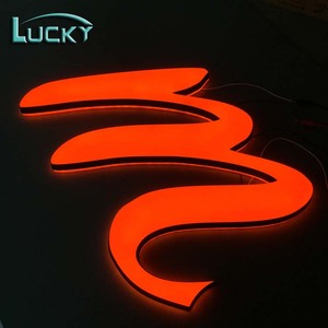 河南運トレーディングミニピザサインLEDダブルライトアクリルレターサイネージ - Product Image 3