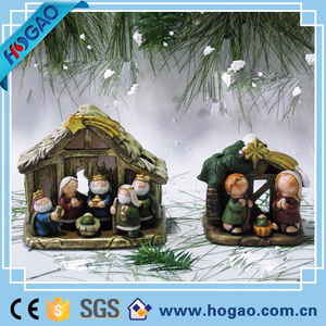 Casa De Madera de resina de Nacimiento y Figurines Set, Figuras de La sagrada Familia - Product Image 6