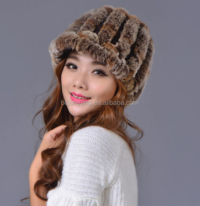 Cheap Vogue berets fox fur hat - Product Image 2