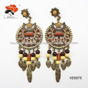 estilo gitano vintage rhinestone mujeres moda pendientes al por mayor - Product Image 1