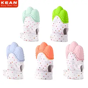 KEAN Wholesale Baby Handy Teether,Baby Teething Mitten,Silicone Teething gloves