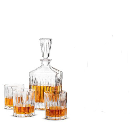 Liquor Decanter & 4 Whiskey Glass Set Perfect Whiskey Decanter Set for Scotch