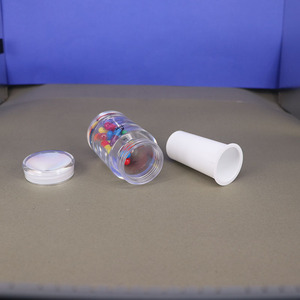 60ml toptan lüks plastik PS safran konteyner ilaç hap kapsül ambalaj şişeleri ile altın baskılı kapaklar - Product Image 2