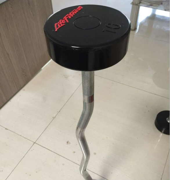 TZ-3011 Стандартный фиксированный локон резиновая штанга аксессуары для фитнеса Curl штангой