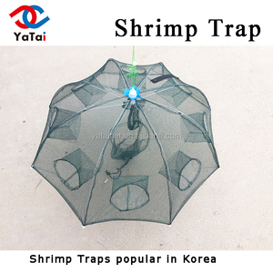 8 구멍 우산 유형 휴대용 접이식 낚시 트랩 캐스트 그물 게 FishingFish 미노 80X80cm - Product Image 2