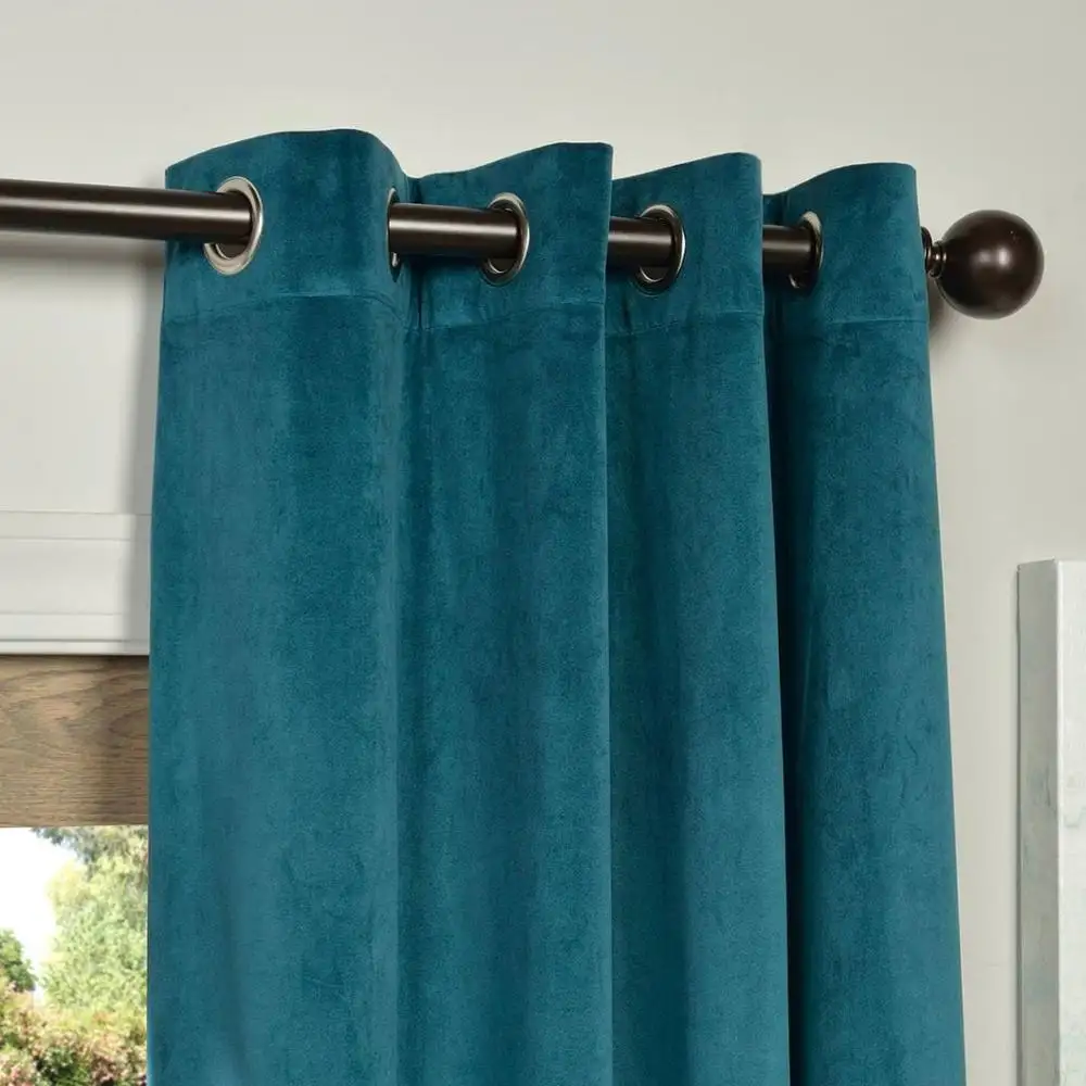 Grommet Room Darkening Thermal Insulated Blackout Curtain with Grommet Top for Bedroom Living Room, blue