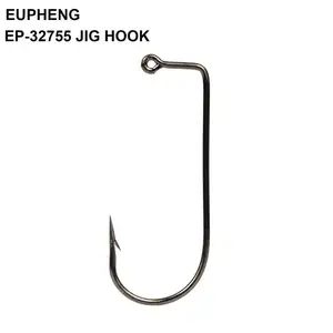 Eupheng เบ็ดตกปลาอเบอร์ดีน EP-32755,ตะขอตกปลารอบโค้ง90องศาตะขอเกี่ยวตกปลาเหล็กคาร์บอนสูง1/0 #ถึง4/0