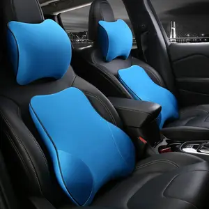 Coche eléctrico almohada reposacabezas de coche y apoyo Lumbar almohada asiento de coche de espuma cojines