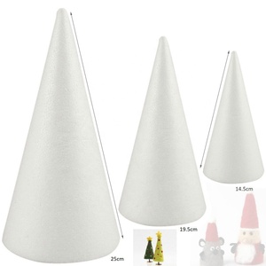 Panneau de polystyrène assorti mousse de polystyrène cône blanc pour bricolage arbre de noël décoration de fête fournitures de noël - Product Image 2