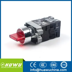 HUAWU XB2-Bk2465 Chiếu Sáng 2 Vị Trí Selector Push Button Chuyển Đổi Ở Lại Nút Đặt Swith LED 6-380V