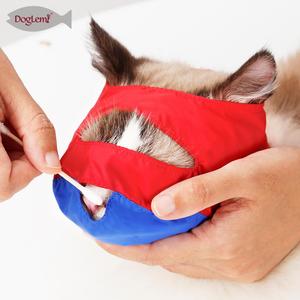 빨간 애완 동물 고양이 마스크 미용 및 주장 총구 애완 동물 의류 액세서리 - Product Image 1