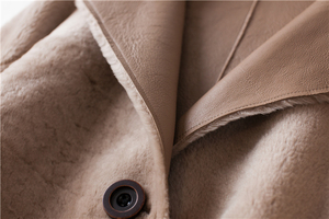 Lungo inverno Più Caldo Tuscana Collare di Lana In Pelle di Pecora Pelliccia <span class=keywords><strong>Shearling</strong></span> <span class=keywords><strong>Cappotto</strong></span>, Pelliccia di Agnello <span class=keywords><strong>Cappotto</strong></span> di Pelle Per Le Donne - Product Image 5