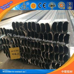 Pasamanos de forma ovalada de extrusión de aluminio, perfil de 6061, carril de tubo ovalado extruido de aluminio OEM para bacony - Product Image 3
