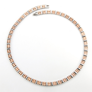 Collar de equilibrio magnético de titanio 2025 de germanio de dos tonos de diseño más nuevo 99.999 - Product Image 1