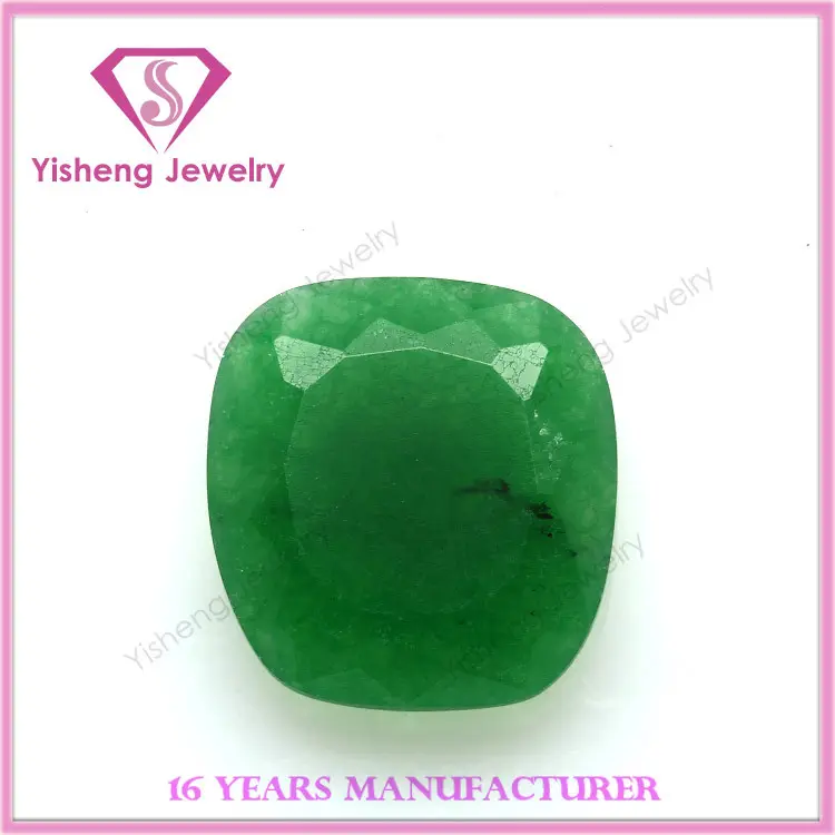 Aaa vidro pedra preciosa de vidro solto moderno jade verde safira