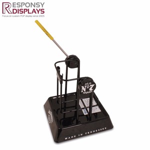 Porte-<span class=keywords><strong>bouteille</strong></span> de whisky en métal à levier de marque <span class=keywords><strong>Jack</strong></span> Daniel's présentoir d'alcool de comptoir moderne pour bar - Product Image 3