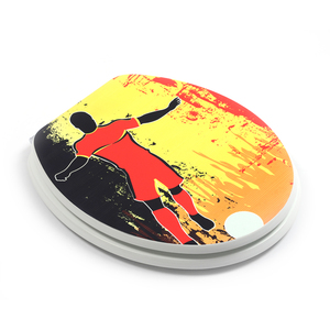 <span class=keywords><strong>De</strong></span> Madera moldeada jugador <span class=keywords><strong>de</strong></span> fútbol Negro occidental niños asiento <span class=keywords><strong>de</strong></span> inodoro, bidé no inodoro eléctrico tapa - Product Image 2