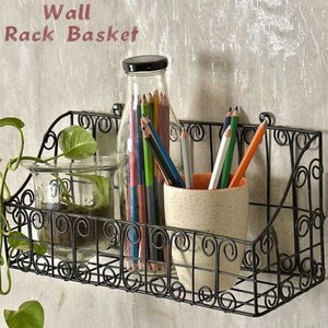 <strong>Wire</strong> <strong>Baskets</strong> for Pantry Organization and <strong>Storage</strong>, Kitchen Organizer ,Black Color Metal Wall Mounted <strong>Wire</strong> <strong>Storage</strong> <strong>Baskets</strong> - Product Image 2