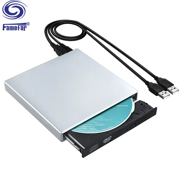 Unidad de cd externa USB 3,0, portátil, cd/dvd +/-rw, DVD RW, escritor óptico Delgado, venta de fábrica