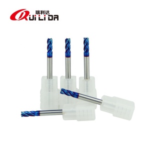 65HRC Blue NaNo Coating Siêu Hiệu Suất Carbide <span class=keywords><strong>Flat</strong></span> End Mill <span class=keywords><strong>Cnc</strong></span> Phay Cutter Dụng Cụ Cắt - Product Image 1