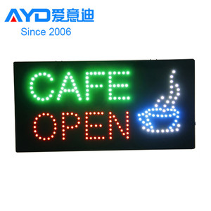 Acrylic flasher quảng cáo ánh sáng Hộp Cafe ouvert dẫn di chuyển dấu hiệu nhà máy Nhà cung cấp - Product Image 1