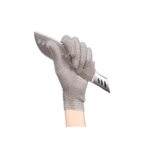 Fünf-Finger-Metzger-Edelstahl gitter, schnitt fester Sicherheits arbeits handschuh